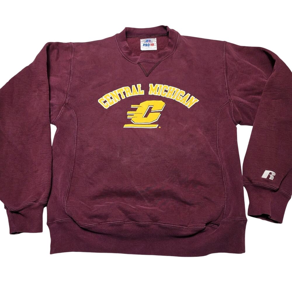 Vintage Central Michigan Chippewas Sweatshirt Men’s Small Russell Pro 10 NCAA